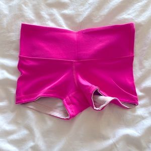 EUC Bright Pink/Pale Pink Reversible Lululemon Shorts